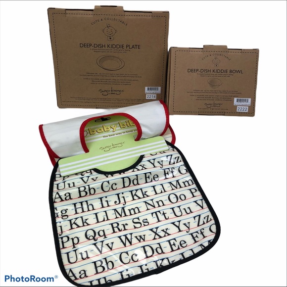 Sugarbooger Alphabet ABC Dish and Bib Set - Picture 2 of 2